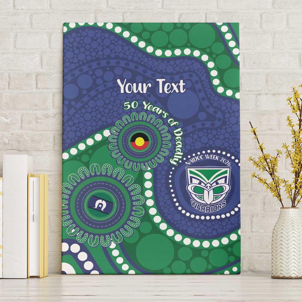 Warriors NAIDOC Week 2026 Personalised Canvas Wall Art 50 Years of Deadly Aboriginal Art