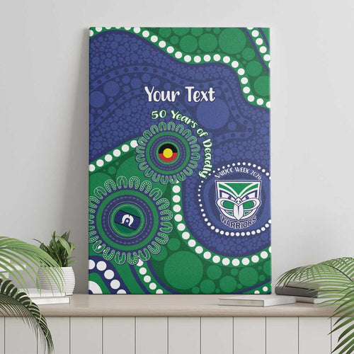 Warriors NAIDOC Week 2026 Personalised Canvas Wall Art 50 Years of Deadly Aboriginal Art