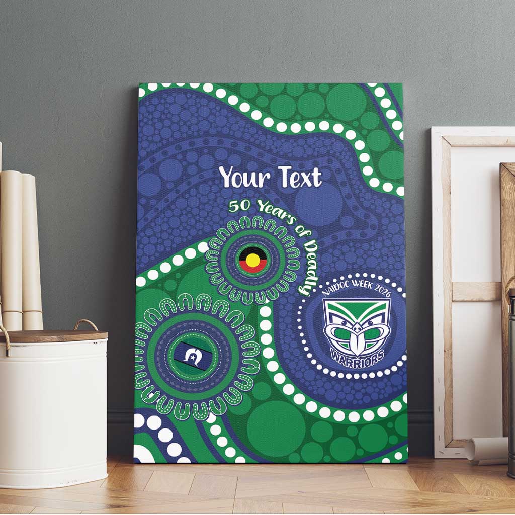 Warriors NAIDOC Week 2026 Personalised Canvas Wall Art 50 Years of Deadly Aboriginal Art