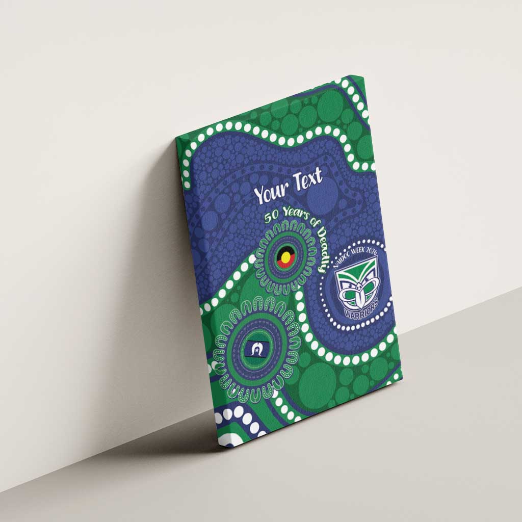 Warriors NAIDOC Week 2026 Personalised Canvas Wall Art 50 Years of Deadly Aboriginal Art