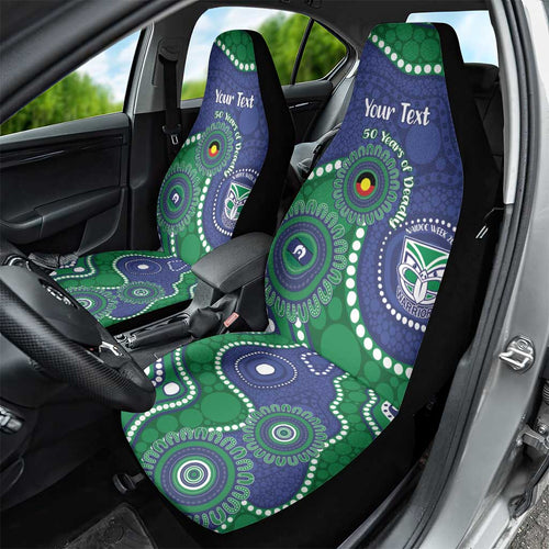 Warriors NAIDOC Week 2026 Personalised Car Seat Cover 50 Years of Deadly Aboriginal Art
