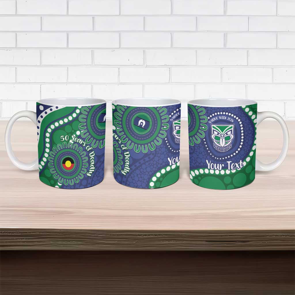 Warriors NAIDOC Week 2026 Personalised Ceramic Mug 50 Years of Deadly Aboriginal Art