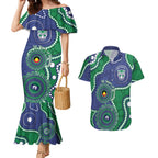 Warriors NAIDOC Week 2026 Personalised Couples Matching Mermaid Dress and Hawaiian Shirt 50 Years of Deadly Aboriginal Art