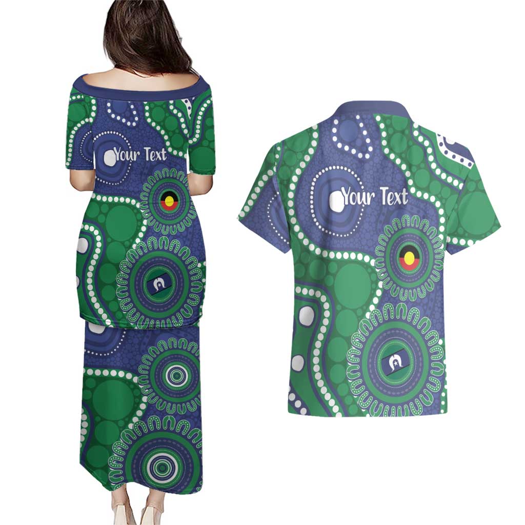 Warriors NAIDOC Week 2026 Personalised Couples Matching Puletasi and Hawaiian Shirt 50 Years of Deadly Aboriginal Art