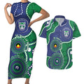 Warriors NAIDOC Week 2026 Personalised Couples Matching Short Sleeve Bodycon Dress and Hawaiian Shirt 50 Years of Deadly Aboriginal Art