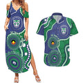 Warriors NAIDOC Week 2026 Personalised Couples Matching Summer Maxi Dress and Hawaiian Shirt 50 Years of Deadly Aboriginal Art