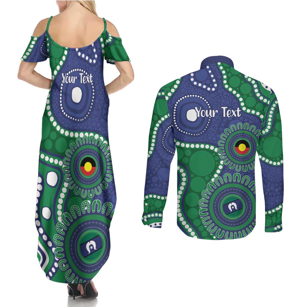 Warriors NAIDOC Week 2026 Personalised Couples Matching Summer Maxi Dress and Long Sleeve Button Shirt 50 Years of Deadly Aboriginal Art