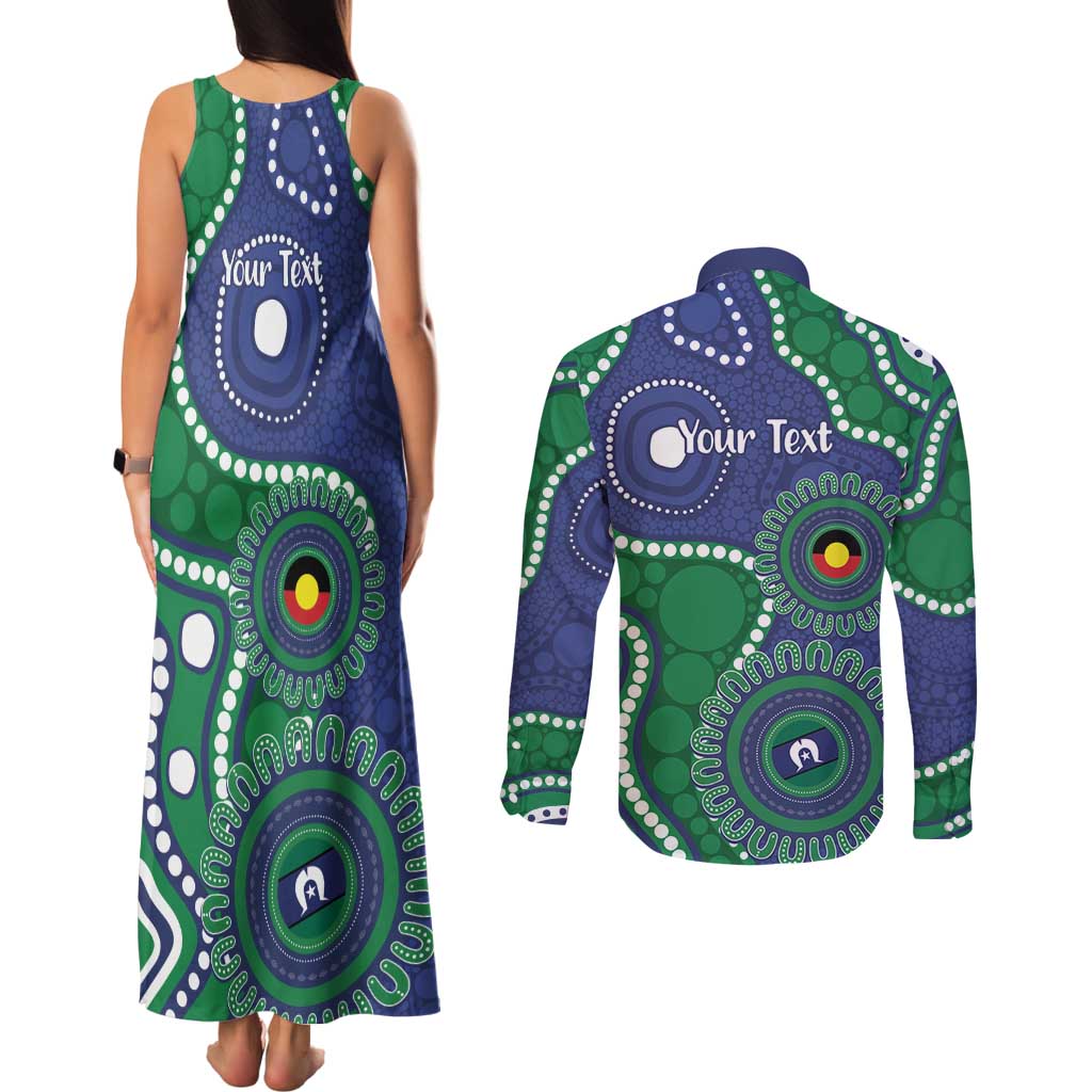 Warriors NAIDOC Week 2026 Personalised Couples Matching Tank Maxi Dress and Long Sleeve Button Shirt 50 Years of Deadly Aboriginal Art