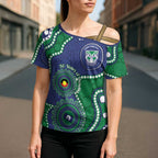 Warriors NAIDOC Week 2026 Personalised Cross Shoulder Shirt 50 Years of Deadly Aboriginal Art