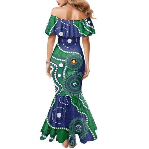 Warriors NAIDOC Week 2026 Personalised Family Matching Mermaid Dress and Hawaiian Shirt 50 Years of Deadly Aboriginal Art