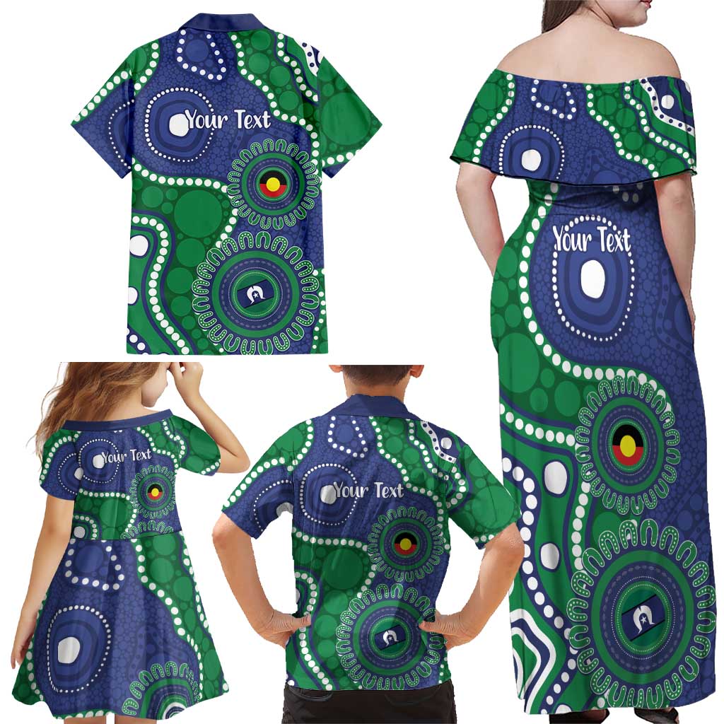 Warriors NAIDOC Week 2026 Personalised Family Matching Off Shoulder Maxi Dress and Hawaiian Shirt 50 Years of Deadly Aboriginal Art