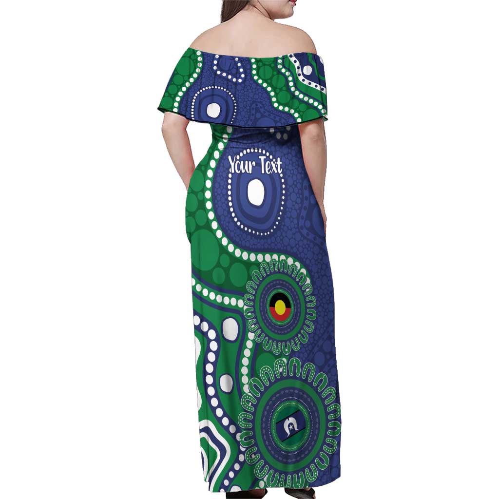 Warriors NAIDOC Week 2026 Personalised Family Matching Off Shoulder Maxi Dress and Hawaiian Shirt 50 Years of Deadly Aboriginal Art