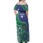 Warriors NAIDOC Week 2026 Personalised Family Matching Off Shoulder Maxi Dress and Hawaiian Shirt 50 Years of Deadly Aboriginal Art
