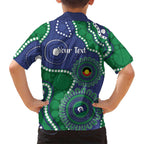 Warriors NAIDOC Week 2026 Personalised Family Matching Off Shoulder Short Dress and Hawaiian Shirt 50 Years of Deadly Aboriginal Art