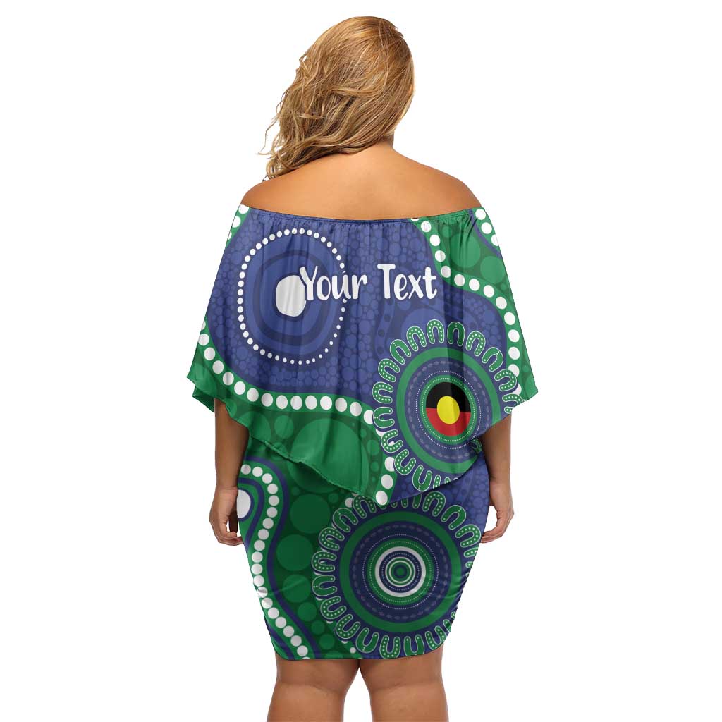 Warriors NAIDOC Week 2026 Personalised Family Matching Off Shoulder Short Dress and Hawaiian Shirt 50 Years of Deadly Aboriginal Art
