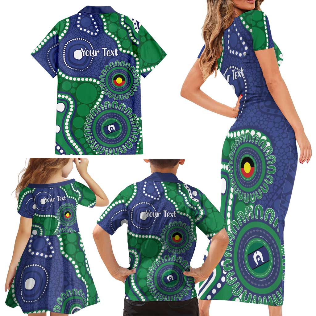 Warriors NAIDOC Week 2026 Personalised Family Matching Short Sleeve Bodycon Dress and Hawaiian Shirt 50 Years of Deadly Aboriginal Art
