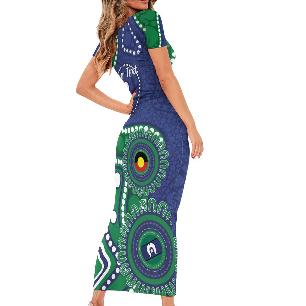 Warriors NAIDOC Week 2026 Personalised Family Matching Short Sleeve Bodycon Dress and Hawaiian Shirt 50 Years of Deadly Aboriginal Art