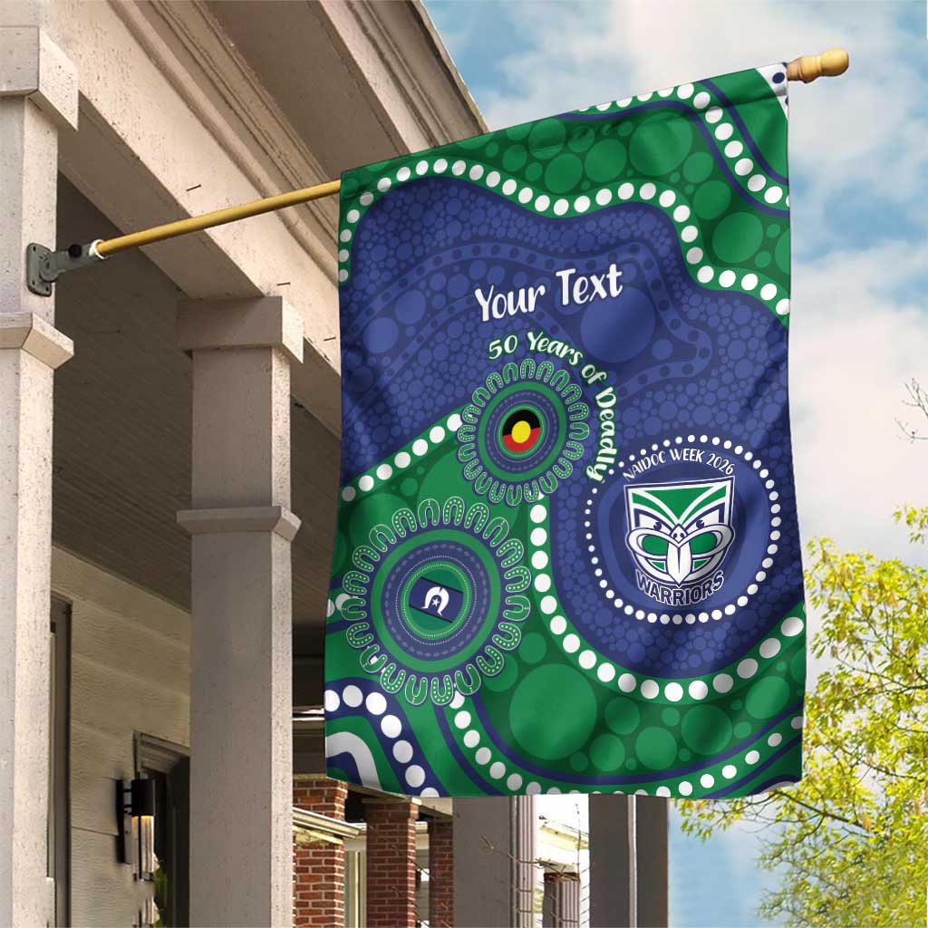 Warriors NAIDOC Week 2026 Personalised Garden Flag 50 Years of Deadly Aboriginal Art