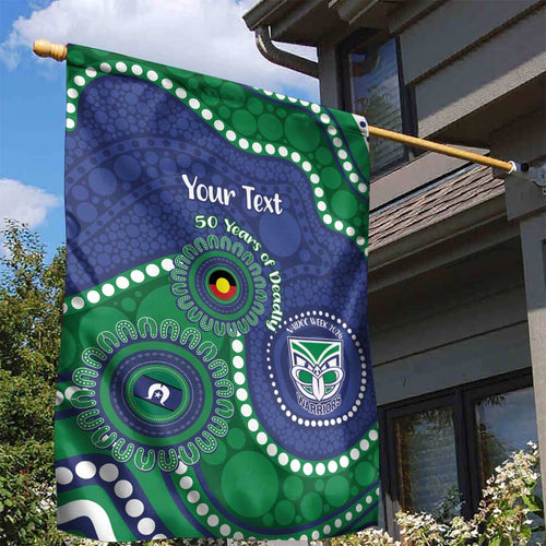 Warriors NAIDOC Week 2026 Personalised Garden Flag 50 Years of Deadly Aboriginal Art