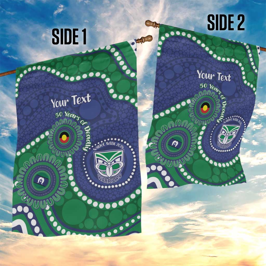 Warriors NAIDOC Week 2026 Personalised Garden Flag 50 Years of Deadly Aboriginal Art