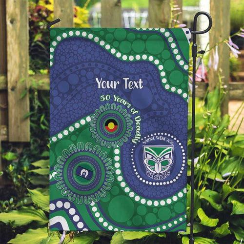 Warriors NAIDOC Week 2026 Personalised Garden Flag 50 Years of Deadly Aboriginal Art