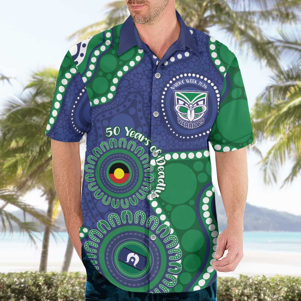 Warriors NAIDOC Week 2026 Personalised Hawaiian Shirt 50 Years of Deadly Aboriginal Art