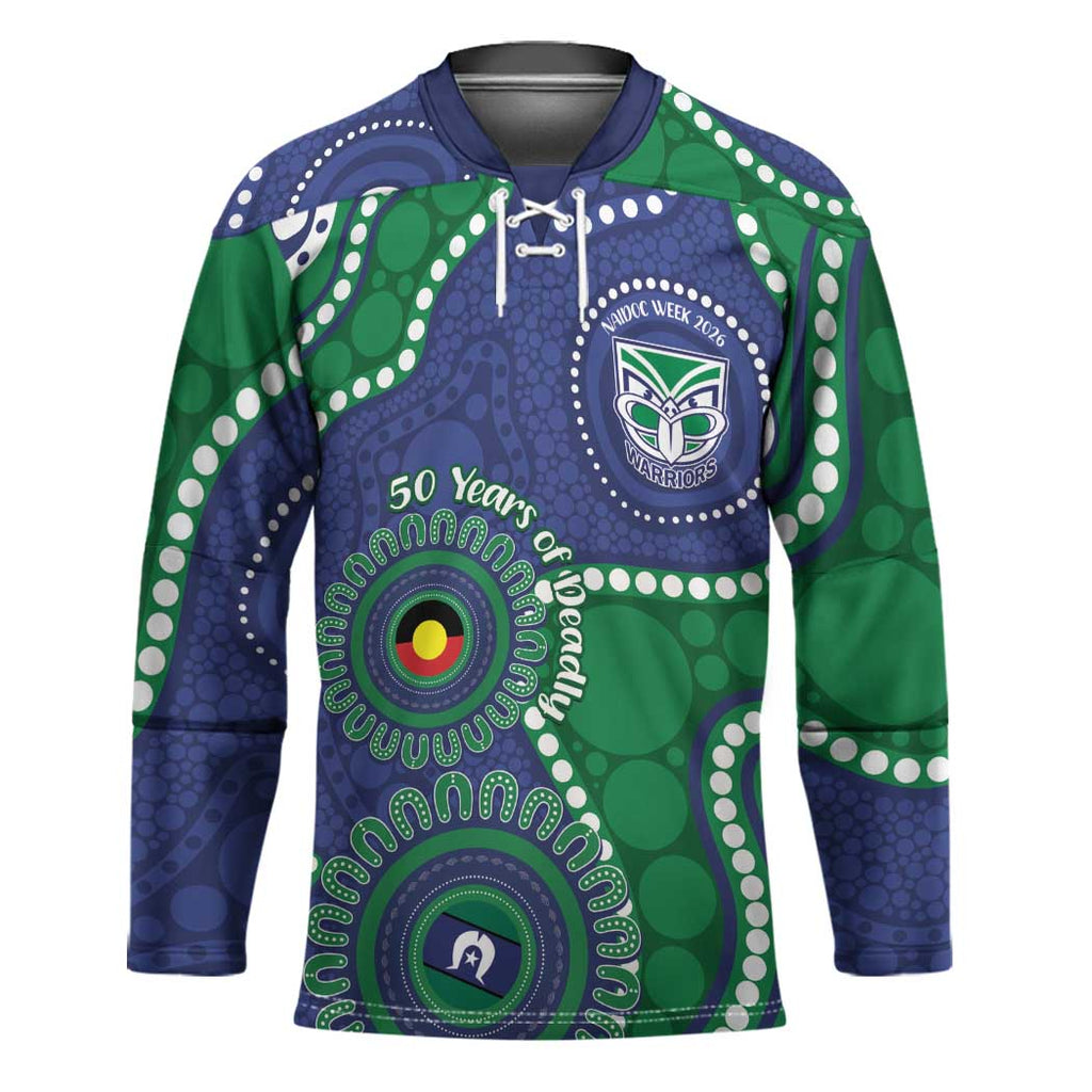Warriors NAIDOC Week 2026 Personalised Hockey Jersey 50 Years of Deadly Aboriginal Art