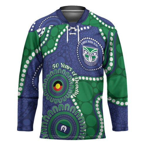 Warriors NAIDOC Week 2026 Personalised Hockey Jersey 50 Years of Deadly Aboriginal Art