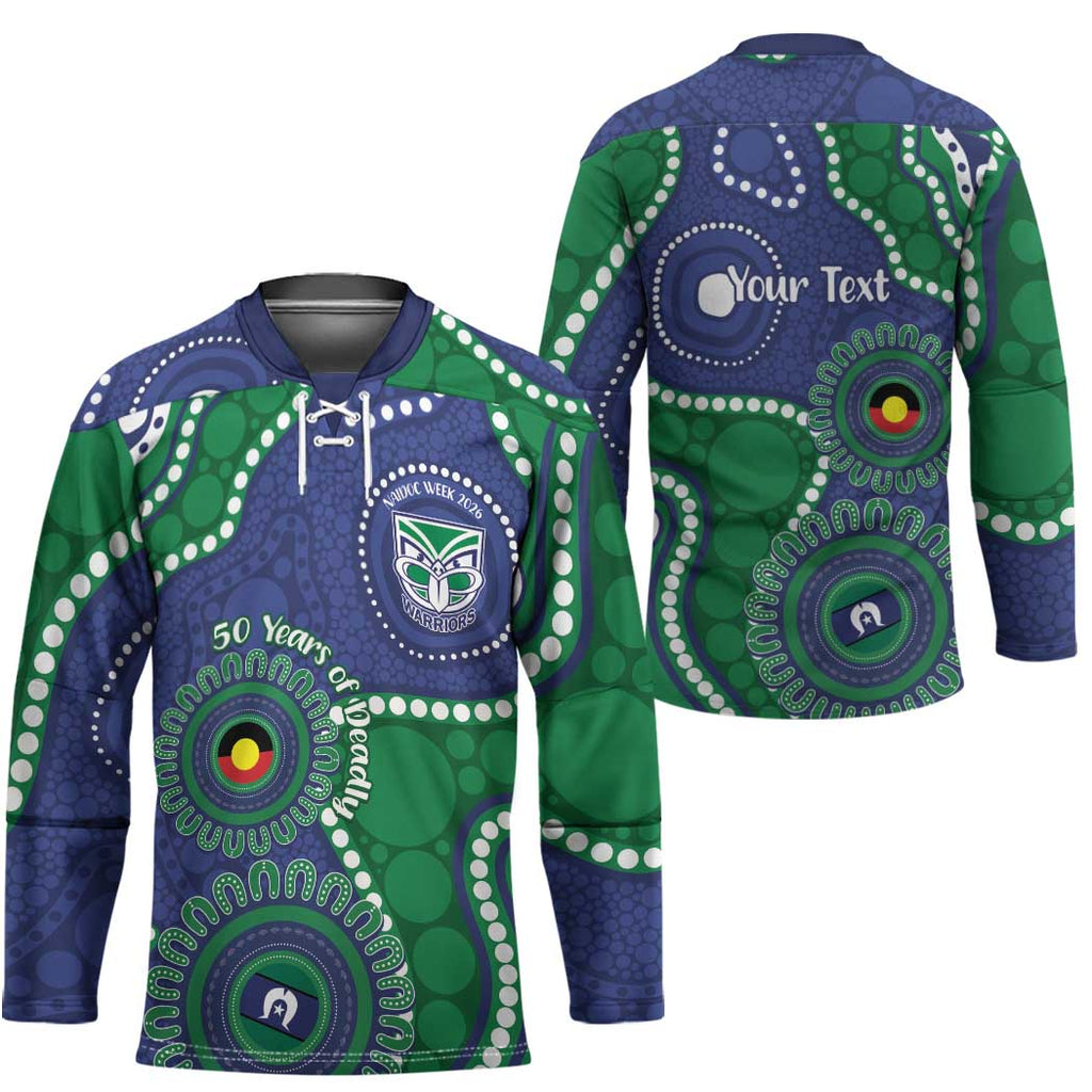 Warriors NAIDOC Week 2026 Personalised Hockey Jersey 50 Years of Deadly Aboriginal Art