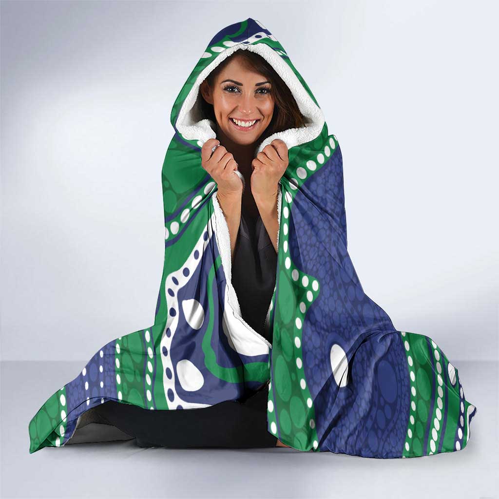Warriors NAIDOC Week 2026 Personalised Hooded Blanket 50 Years of Deadly Aboriginal Art