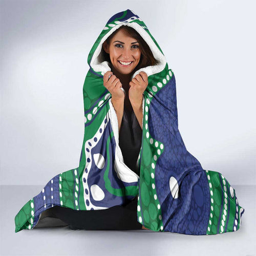 Warriors NAIDOC Week 2026 Personalised Hooded Blanket 50 Years of Deadly Aboriginal Art