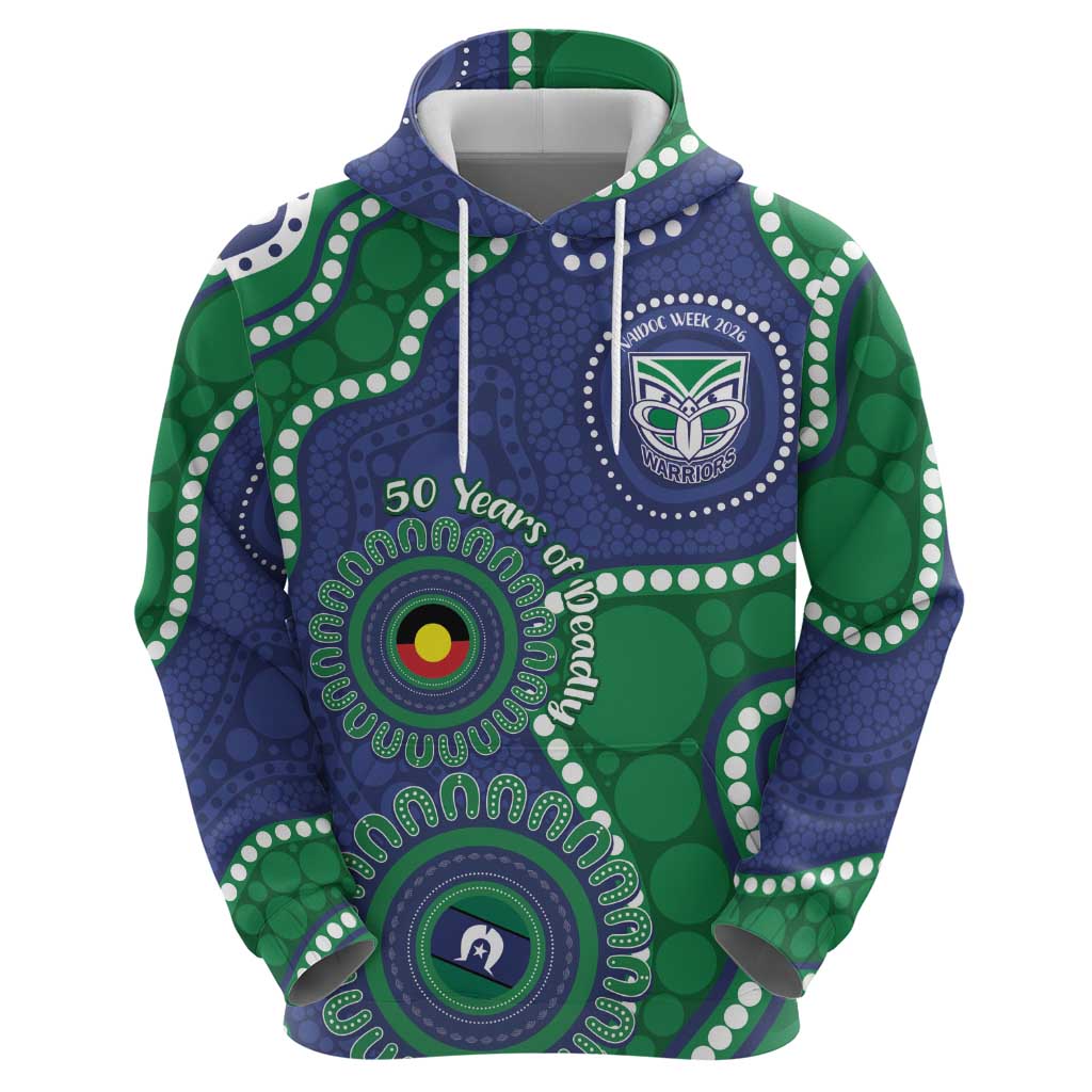 Warriors NAIDOC Week 2026 Personalised Hoodie 50 Years of Deadly Aboriginal Art