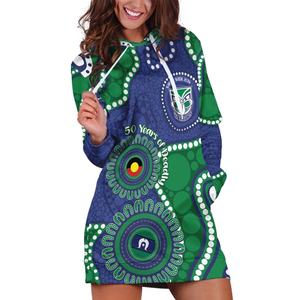 Warriors NAIDOC Week 2026 Personalised Hoodie Dress 50 Years of Deadly Aboriginal Art