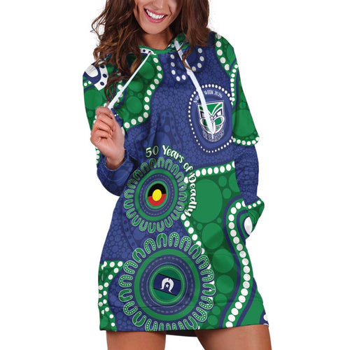 Warriors NAIDOC Week 2026 Personalised Hoodie Dress 50 Years of Deadly Aboriginal Art