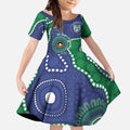 Warriors NAIDOC Week 2026 Personalised Kid Short Sleeve Dress 50 Years of Deadly Aboriginal Art
