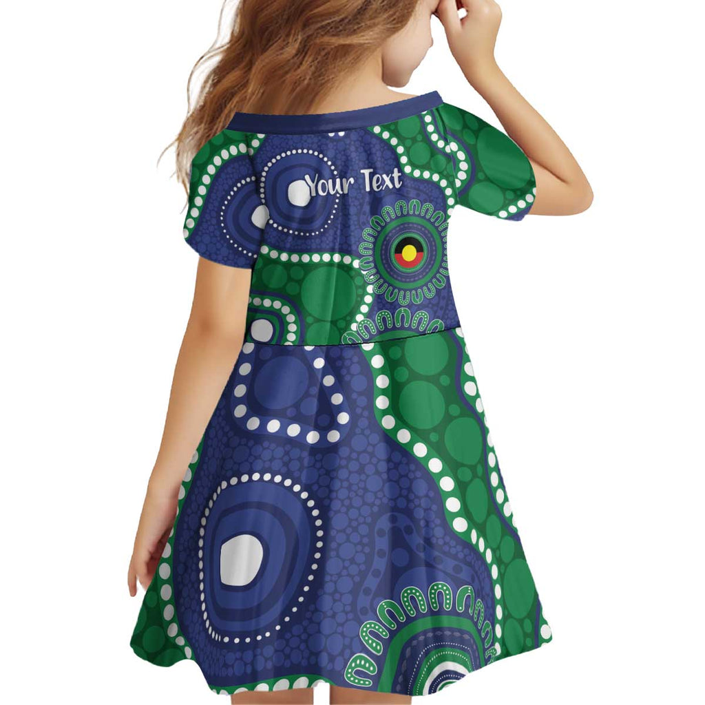 Warriors NAIDOC Week 2026 Personalised Kid Short Sleeve Dress 50 Years of Deadly Aboriginal Art