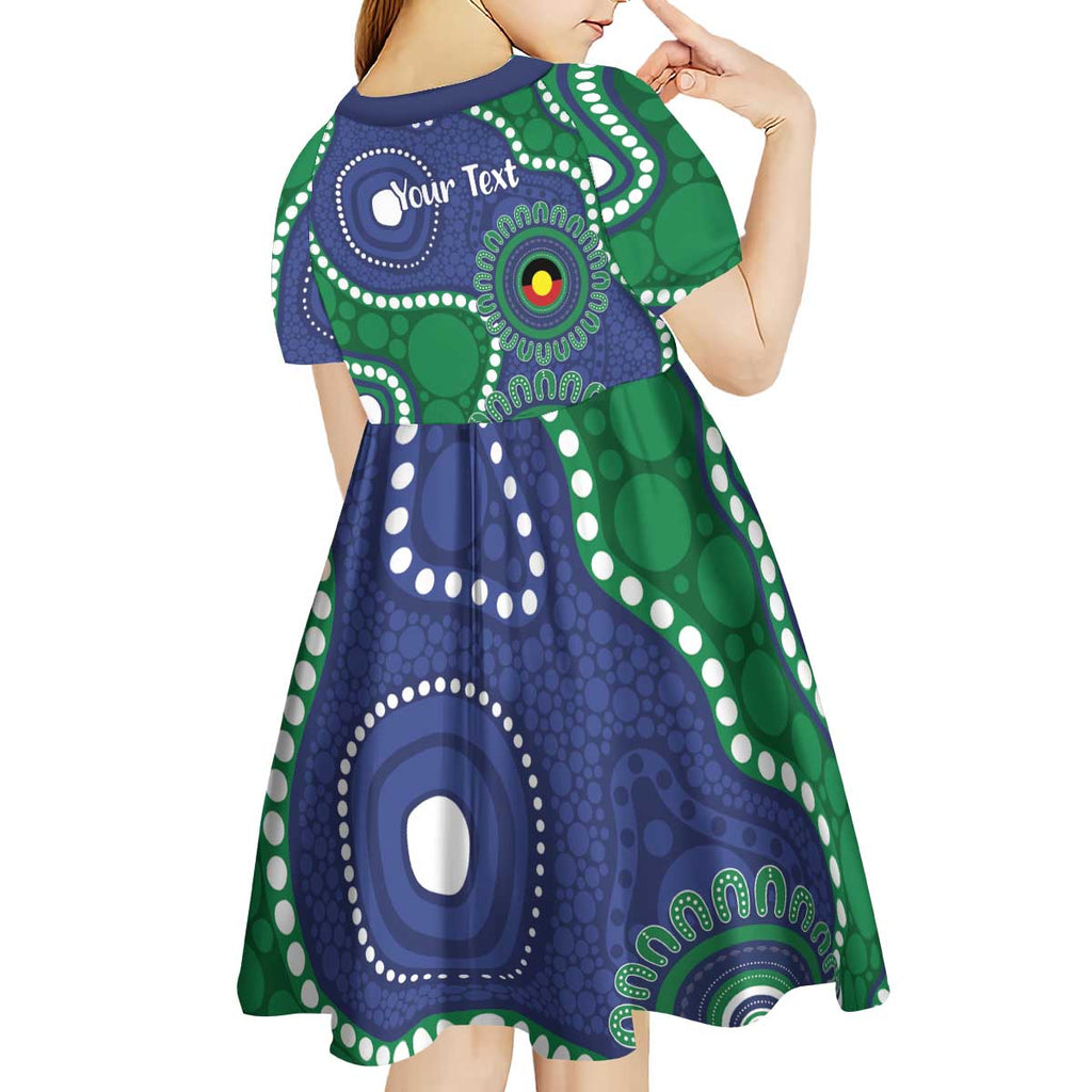 Warriors NAIDOC Week 2026 Personalised Kid Short Sleeve Dress 50 Years of Deadly Aboriginal Art