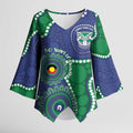 Warriors NAIDOC Week 2026 Personalised Kimono Sleeve Blouse 50 Years of Deadly Aboriginal Art