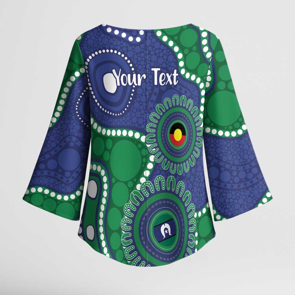 Warriors NAIDOC Week 2026 Personalised Kimono Sleeve Blouse 50 Years of Deadly Aboriginal Art