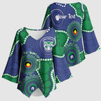 Warriors NAIDOC Week 2026 Personalised Kimono Sleeve Blouse 50 Years of Deadly Aboriginal Art