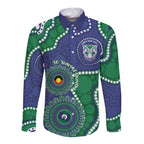 Warriors NAIDOC Week 2026 Personalised Long Sleeve Button Shirt 50 Years of Deadly Aboriginal Art