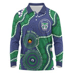Warriors NAIDOC Week 2026 Personalised Long Sleeve Polo Shirt 50 Years of Deadly Aboriginal Art