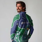Warriors NAIDOC Week 2026 Personalised Long Sleeve Polo Shirt 50 Years of Deadly Aboriginal Art