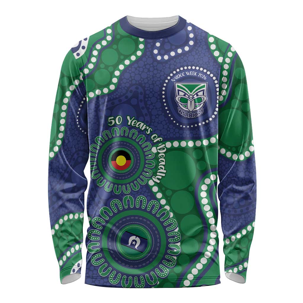 Warriors NAIDOC Week 2026 Personalised Long Sleeve Shirt 50 Years of Deadly Aboriginal Art