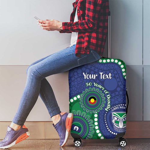 Warriors NAIDOC Week 2026 Personalised Luggage Cover 50 Years of Deadly Aboriginal Art