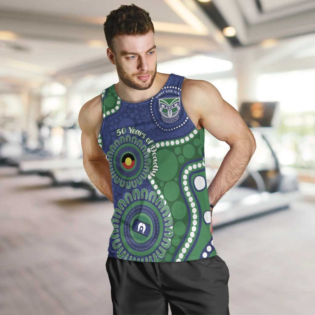 Warriors NAIDOC Week 2026 Personalised Men Tank Top 50 Years of Deadly Aboriginal Art