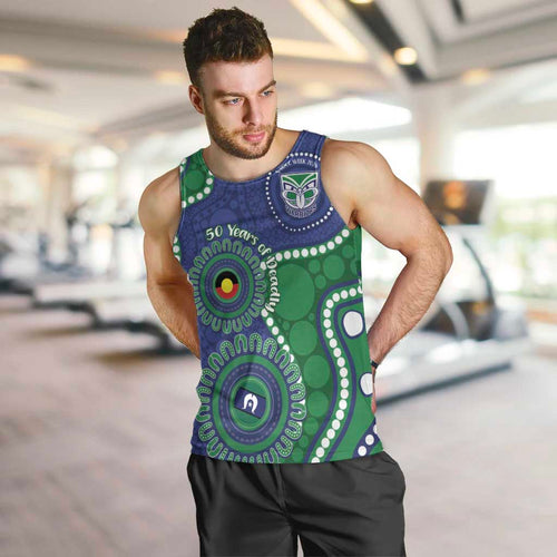 Warriors NAIDOC Week 2026 Personalised Men Tank Top 50 Years of Deadly Aboriginal Art