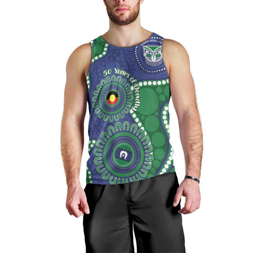 Warriors NAIDOC Week 2026 Personalised Men Tank Top 50 Years of Deadly Aboriginal Art