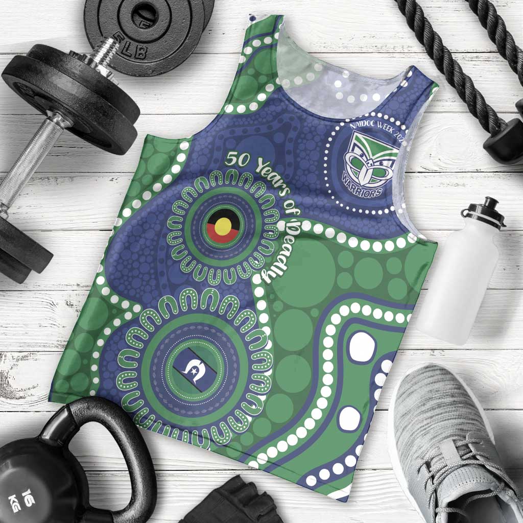 Warriors NAIDOC Week 2026 Personalised Men Tank Top 50 Years of Deadly Aboriginal Art