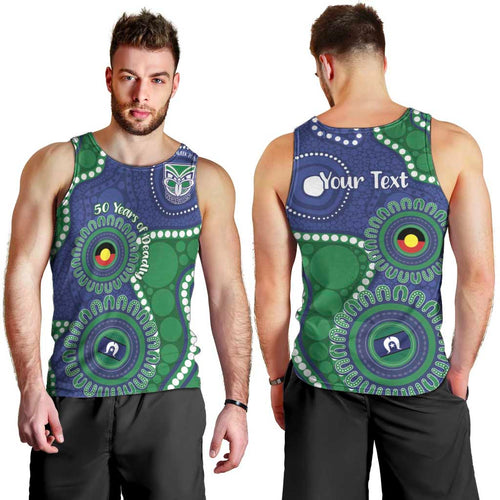 Warriors NAIDOC Week 2026 Personalised Men Tank Top 50 Years of Deadly Aboriginal Art